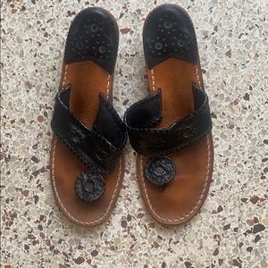 Jack Rogers black sandals with heel size 8
